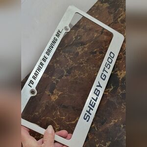 Shelby GT500 Silver License Plate Frame